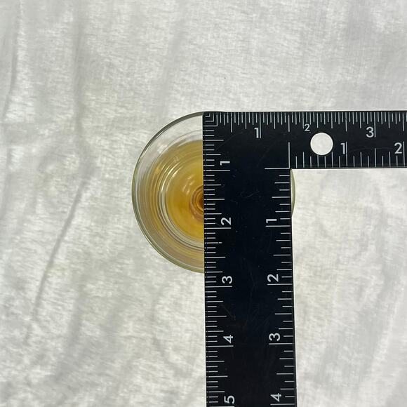 Libbey Knob Hill Amber Cordial Glasses Set Of 3 5.25" Mid Century Beaded Stem - Picture 6 of 7